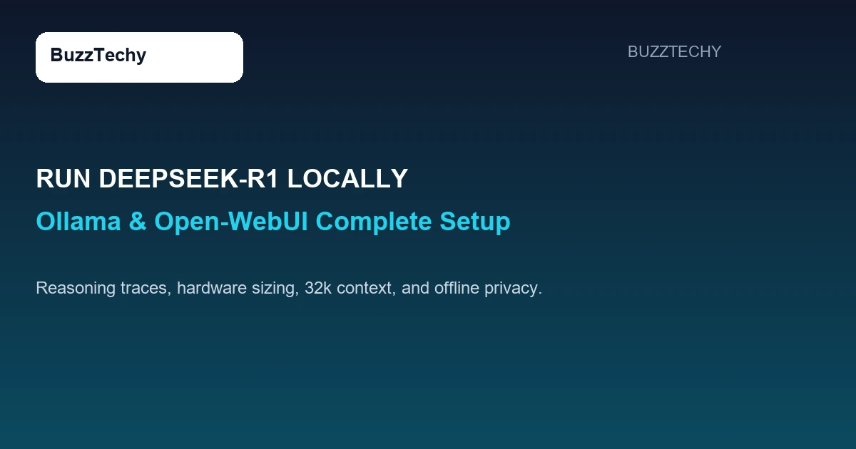 How to Run DeepSeek R1 Locally with Ollama and Open WebUI