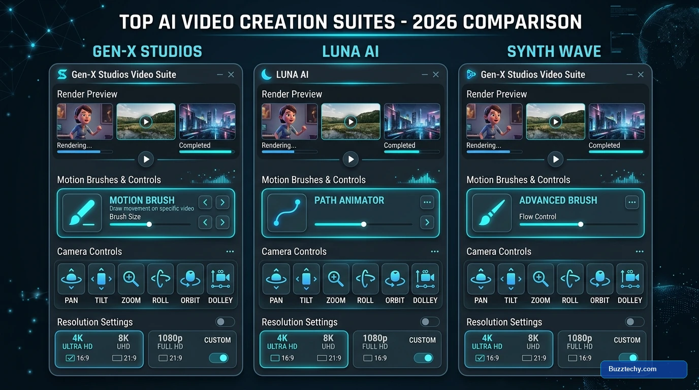 Top AI Video Creation Suites 2026 Comparison Matrix
