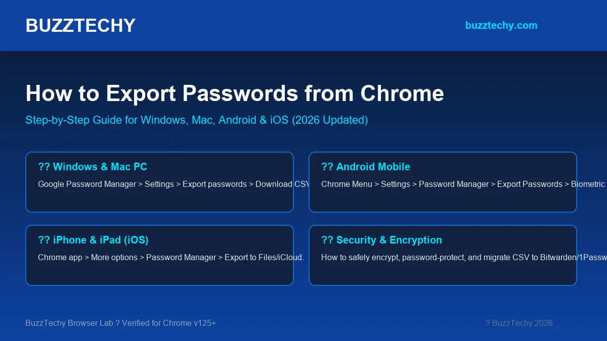 How to Export Passwords from Google Chrome on Desktop and Mobile